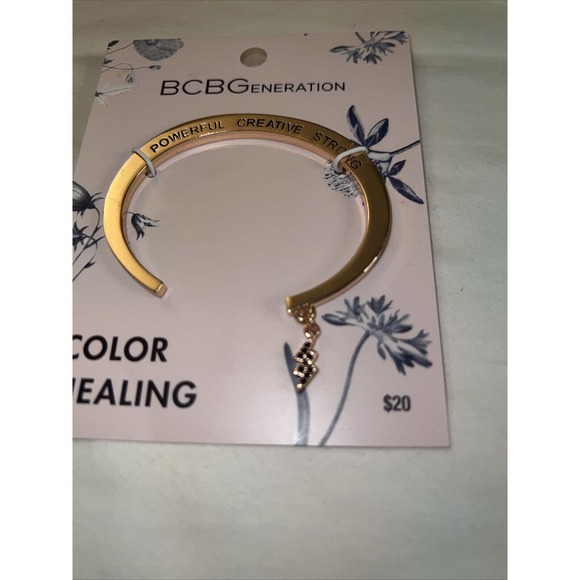 BCBGeneration Rose Gold Tone Color Healing Cuff Bracelet Powerful Creative - Picture 4 of 4